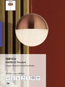 Lustra, Pendul LED Marbles cupru