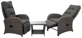 Set masuta + 2 fotolii Songo gri