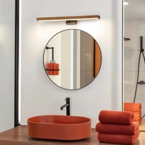 Aplică LED pentru oglindă de baie Brilagi WOODY MIRROR LED/12W/230V IP44 stejar/negru