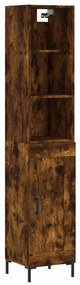 3190090 vidaXL Dulap înalt, stejar fumuriu, 34,5x34x180 cm, lemn prelucrat