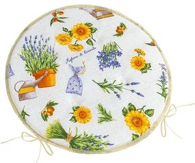 Pernă de scaun Bellatex EMA rotundă și netedăLavender violet, galben, diametru 40 cm