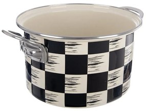 Oală emailată Orion Chessboard Lem , 4 l, dia. 22cm