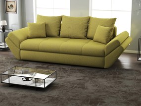 Canapea extensibilă dumonde cu ladă de depozitare si sezut confortabil din spuma high-density, Loana Enjoy Green 250x100 cm
