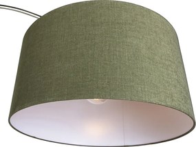 Lampă cu arc din oțel cu abajur verde mușchi 50/50/25 - XXL