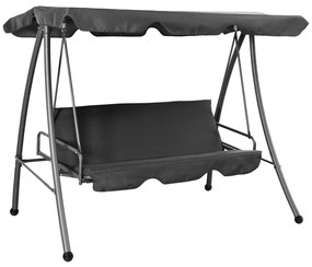vidaXL Balansoar de exterior cu copertină antracit 192x118x175 cm oțel