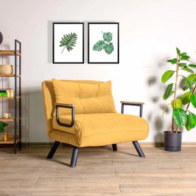 Fotoliu Sando Single Mustard
