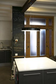 Lustra LED suspendata design circular COCOTTE D-43cm negru