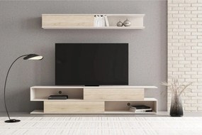 Mobilier living BRIK, stejar sonoma/casmir, PAL, 240x40x190 cm