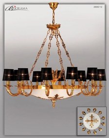 Candelabru 12 brate fabricat manual diam.112cm Olga 2690/12 Bejorama