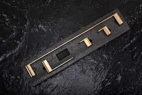 Set accesorii pentru baie Mati auriu periat 4 piese