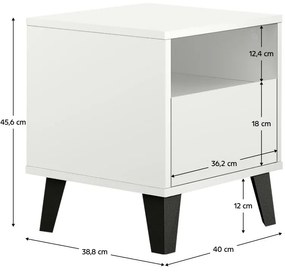 Noptieră Brisas (alb + negru) . 1116267