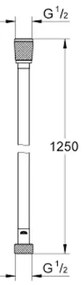Furtun de dus Grohe SilverFlex 125 cm Cool Sunrise
