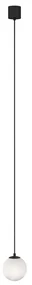 Pendul LED design tehnic Luna negru, 4000K