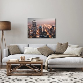 Tabloul cu metropolă luminată (70x50 cm)