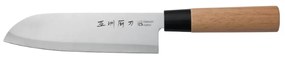 Cutit Osaka Santoku, inox, maner lemn, 18 cm