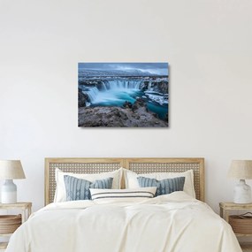 Tablou pe sticlă - Priveliște la cascade (70x50 cm)