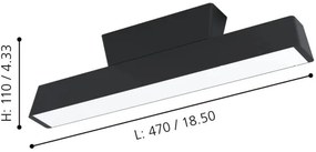 Plafonieră LED RGBW dimabilă SIMOLARIS-Z LED/16W/230V Eglo 99601