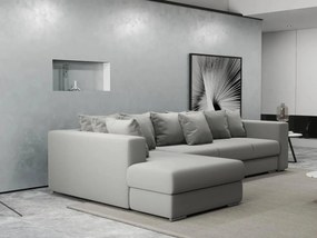 Colțar extensibil dumonde cu ladă de depozitare si sezut confortabil din spuma high-density, Gloria Royal Grey 320x183 cm
