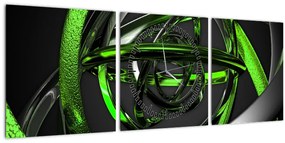 Tablou abstarct (cu ceas) (90x30 cm)