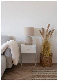 Veioză crem cu abajur textil (înălțime 46,5 cm) Bilby – House Nordic