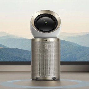 Purificator de aer Dreame AirPursue PM20 CVF14A, 48 m², funcții automate, încălzire, sterilizare cu plasmă și UVC, TVOC, LCD, HEPA, alb/bronz