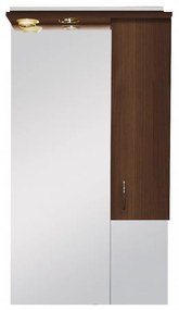 Dulap suspendat pentru baie Bianca Plus 55, culoare Aida, nuc, deschidere pe dreapta