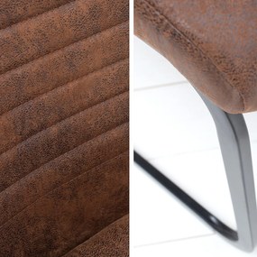 Set de 2 scaune Appartment, microfibra maro antic A-39377 VC