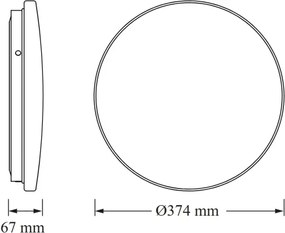 Osram - Plafonieră LED pentru baie CEILING ROUND LED/24W/230V Ø 37 cm IP44 albă
