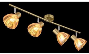 Plafoniera metal alama sticla chihlimbar ZACHERY 4L