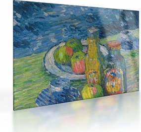 Tablou pe sticlă - Alexej von Jawlensky, Still Life with Bottles and Fruit, reproducere (70x50 cm)