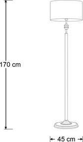 Brilagi - Lampadar SAPHIRE 1xE27/15W/230V crem/auriu/patină