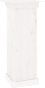vidaXL Suport pentru flori, alb, 40x40x90 cm, lemn masiv de pin