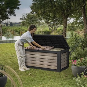 Cutie de grădină din plastic Decocoat 630 L frasin