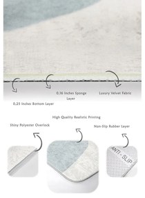 Covorașe de baie gri/crem 2 buc. din catifea 60x100 cm Abstract Shapes – Mila Home