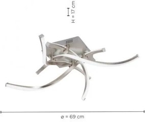 Lustră LED RGB dimabilă SWING LED/24,4W/230V Leuchten Direkt 11995-55 + telecomandă