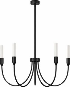 Candelabru cu 5 brate AUGUSTINE negru/alb