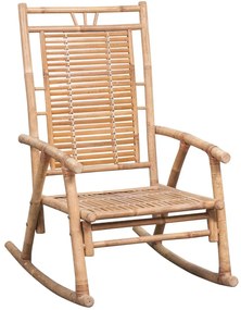 3063904 vidaXL Scaun balansoar cu pernă, bambus