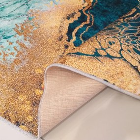 Covor antiderapant cu model verde abstract Lăţime: 60 cm | Lungime: 100 cm