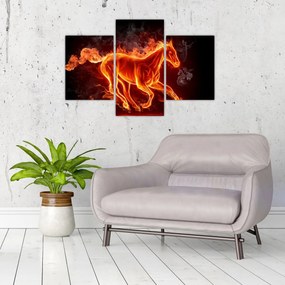 Tablou - Cal în flăcări (90x60 cm)