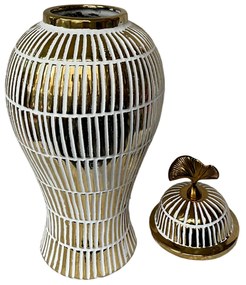 Vaza ceramica GINKO, Auriu, 33cm