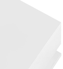 Măsuță de Cafea Modernă cu Raft din Sticlă și Efecte LED, 105x55x32,5 cm, Alb