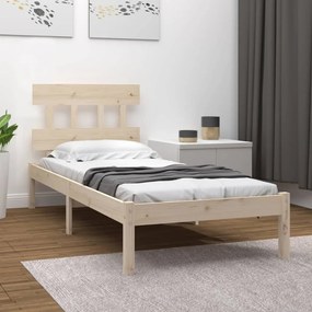 vidaXL Cadru de pat single, 90x190 cm, lemn masiv
