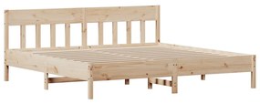 3216203 vidaXL Cadru de pat cu tăblie, 180x200 cm, lemn masiv de pin
