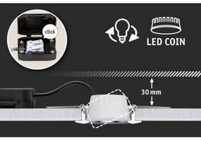 SET 3x corp de iluminat încastrat pentru baie LED/6W IP44 NOVA 230V Paulmann 93462