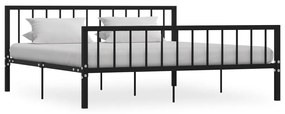 284573 vidaXL Cadru de pat, negru, 180 x 200 cm, metal