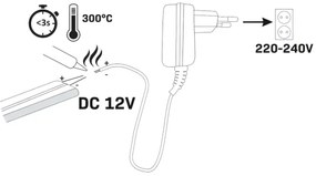 Benzi LED NEON 5 m LED/23W/12V IP65 verde