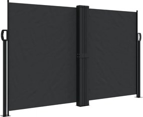 vidaXL Copertină laterală retractabilă, negru, 140 x 1000 cm