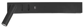 Aplica ambientala cu reader LED directionabil si USB Charger Vida neagra NVL-9533522
