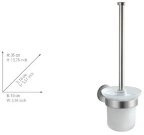 WENKO 19614100 - Perie WC BOSIO MATT 10x14 cm oțel inoxidabil/argintiu/satinat