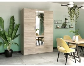 Dulap cu oglindă SANNA 150x215 cm, stejar Sonoma